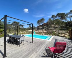 Paisible villa avec piscine proche du Pic Saint-Loup.